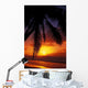 Hawaii, View Of Sunset From The Beach Wall Mural