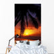 Hawaii, View Of Sunset From The Beach Wall Mural