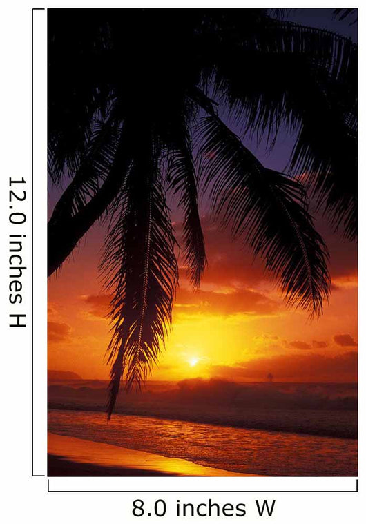 Hawaii, View Of Sunset From The Beach Wall Mural