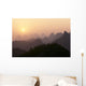 China, Guilin, Piled Silk Mountains, At Sunset, Orange Sky B1785 Wall Mural