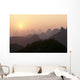 China, Guilin, Piled Silk Mountains, At Sunset, Orange Sky B1785 Wall Mural
