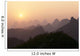China, Guilin, Piled Silk Mountains, At Sunset, Orange Sky B1785 Wall Mural