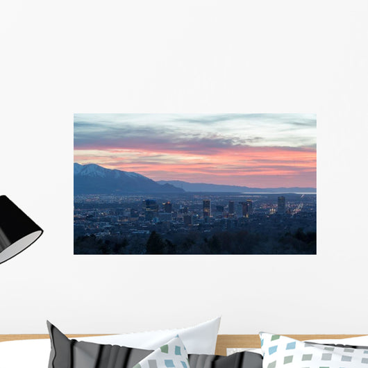Salt Lake City Utah City Scape Skyline Wall Decal
