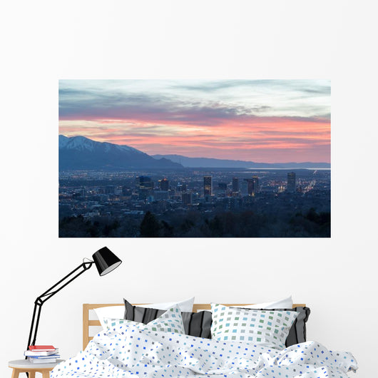 Salt Lake City Utah City Scape Skyline Wall Decal