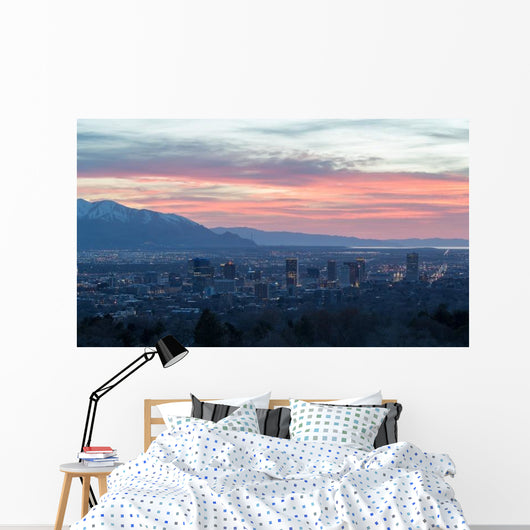 Salt Lake City Utah City Scape Skyline Wall Decal