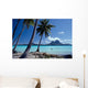 French Polynesia, Tahitian Coast Scene, Lovely Woman In Water Wall Mural