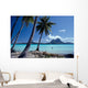 French Polynesia, Tahitian Coast Scene, Lovely Woman In Water Wall Mural