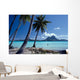 French Polynesia, Tahitian Coast Scene, Lovely Woman In Water Wall Mural