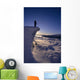 Nordic Skier Stands On Cliff At Sunset B1661 Wall Mural