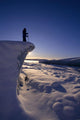 Nordic Skier Stands On Cliff At Sunset B1661 Wall Mural