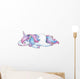 Dead Tired Sleeping Unicorn Wall Decal