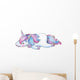 Dead Tired Sleeping Unicorn Wall Decal