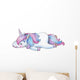 Dead Tired Sleeping Unicorn Wall Decal