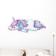Dead Tired Sleeping Unicorn Wall Decal