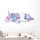 Dead Tired Sleeping Unicorn Wall Decal