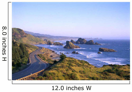 Highway 101 And Pistol River State Park From Cape Sebastian B1644 Wall Mural