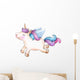 Cute Unicorn Cartoon Pegasus Wall Decal
