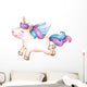 Cute Unicorn Cartoon Pegasus Wall Decal