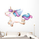 Cute Unicorn Cartoon Pegasus Wall Decal