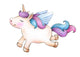 Cute Unicorn Cartoon Pegasus Wall Decal
