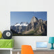 Mountain Peaks With Cliff Face And Blue Sky Wall Mural