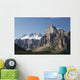 Mountain Peaks With Cliff Face And Blue Sky Wall Mural