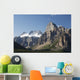 Mountain Peaks With Cliff Face And Blue Sky Wall Mural