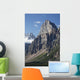Mountain Peaks With Cliff Face And Blue Sky Wall Mural