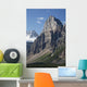 Mountain Peaks With Cliff Face And Blue Sky Wall Mural