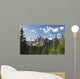 Mountain Vista With Cliff Face And Blue Sky And Clouds Wall Mural