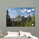 Mountain Vista With Cliff Face And Blue Sky And Clouds Wall Mural