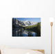 Mountain Range And Lake Reflection With Blue Sky Wall Mural