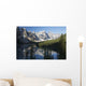 Mountain Range And Lake Reflection With Blue Sky Wall Mural