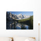 Mountain Range And Lake Reflection With Blue Sky Wall Mural