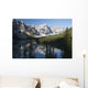 Mountain Range And Lake Reflection With Blue Sky Wall Mural