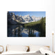 Mountain Range And Lake Reflection With Blue Sky Wall Mural