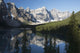 Mountain Range And Lake Reflection With Blue Sky Wall Mural