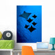 [Dc] Galapagos, Six Spotted Eagle Rays View From Below B1924 Wall Mural