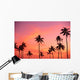 Palm Trees Silhouetted Against Hazy Orange Skies B1639 Wall Mural