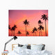 Palm Trees Silhouetted Against Hazy Orange Skies B1639 Wall Mural