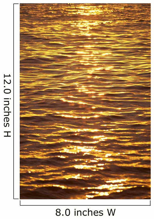 Ocean Texture Ripples At Sunset, Golden Yellow Waters B1447 Wall Mural