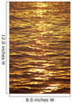 Ocean Texture Ripples At Sunset, Golden Yellow Waters B1447 Wall Mural