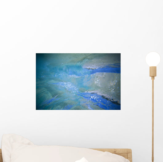 View Of Wave From Underwater, Blue Green And Turquoise B1471 Wall Mural
