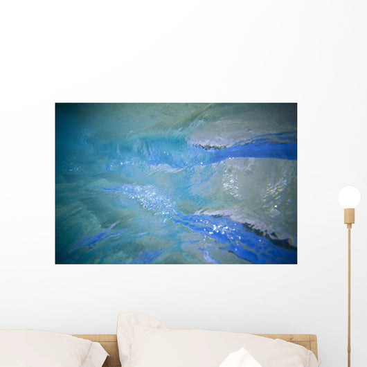 View Of Wave From Underwater, Blue Green And Turquoise B1471 Wall Mural