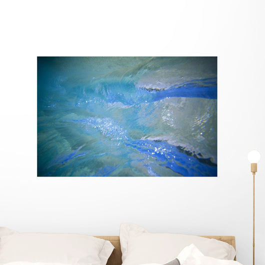 View Of Wave From Underwater, Blue Green And Turquoise B1471 Wall Mural