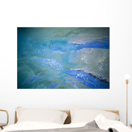 View Of Wave From Underwater, Blue Green And Turquoise B1471 Wall Mural