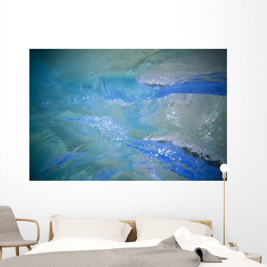 View Of Wave From Underwater, Blue Green And Turquoise B1471 Wall Mural
