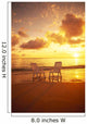 Beach Chairs Along Shoreline At Sunset B1466 Wall Mural