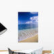 Wave Washes Ashore Onto Sandy Beach, Azure Ocean, Blue Sky B1498 Wall Mural