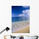 Wave Washes Ashore Onto Sandy Beach, Azure Ocean, Blue Sky B1498 Wall Mural